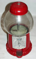 060482 NEWER CAST METAL  GLASS GUM BALL MACHINE