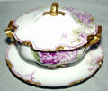 050440 LIMOGESPORCELAIN COVERED SUGAR BOWL  PLATE