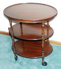 041558 IMPERIAL GRAND RAPIDS MAHOGANY 3TIER TEA CAR