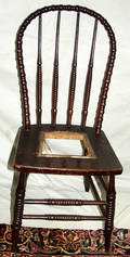 040510 AMERICAN ANTIQUE BACK MAHOGANY SIDE CHAIR