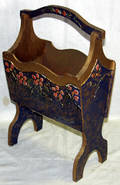 040501 VICTORIAN HAND PAINTED MAGAZINE RACK