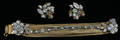 032439 ROBRT RHINESTONE AND BEAD BRACELET AND EARRING
