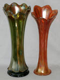 031589 CARNIVAL GLASS VASES C 1900 2