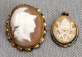 031602 CARVED SHELL CAMEOS CIRCA 1900 TWO
