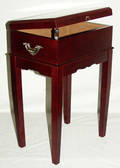 030451 CHINESE ROSEWOOD COVERED BOX WBRASS HANDLES