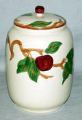 030439 FRANCISCAN APPLE PATTERN POTTERY COOKIE JAR