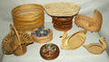 030455 WICKER BASKET GROUPING C 1920 9 PCS