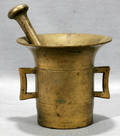 081599 BRASS MORTAR  PESTLE