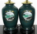 081595 BLACK CERAMIC LAMPS