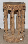 081585 AFRICAN STOOL MADE FROM SINGLE PIECE OF WOOD