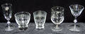 080494 ETCHED  MOLDED GLASS  STEMWARE