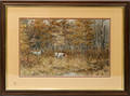 062481 AB FROST COLORED PRINT AUTUMN LANDSCAPE