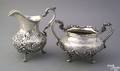 Rare Georgian silver creamer and sugar 18381839 and 18361837