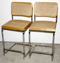 061609 PINE METAL  CANE BAR CHAIRS