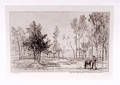 042535 DAUBIGNY PARIS ETCHING LANDSCAPE