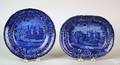 Blue and white Staffordshire plate 19th c