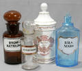 040553 GLASS  PORCELAIN APOTHECARY JARS