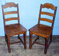 032467 ARTS  CRAFTS OAK CHAIRS 1930 SPOOL LEG 6