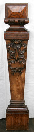 031660 CARVED OAK PILLAR FORM COLUMN H 40
