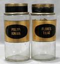 031656 GLASS CANISTERS CIRCA 1900 PAIR H 95