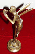 030510 BRONZE STATUE OF WINGED ALLEGORICAL FIGURE H 1