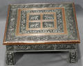 080520 INDIAN COPPER  SILVERED METAL STAND