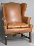 Chippendale style mahogany wing chair