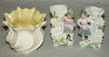 052482 IRISH BELLEEK  GERMAN PORCELAIN FIGURAL VASES
