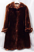 032502 BLACK BEAVER COAT RETAILED BY ANNIS FURS