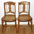 041639 LATE VICTORIAN WALNUT SPINDLEBACK SIDE CHAIRS