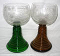 031681 VIENNESE BLOWN GLASS MAGNUM GOBLETS C1900 2