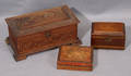 031679 WOOD BOXES ANTIQUE THREE AS IS CONDITION