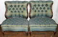 031677 MAHOGANY  UPHOLSTERY FIRESIDE CHAIRS