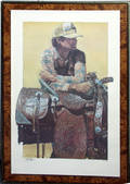 030527 JEFF SEGLER PRINT COWBOY  LETER BUCK SADDL