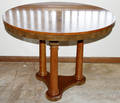 081014 BAKER NEOCLASSICAL STYLE INLAID WALNUT TABLE