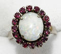 081039 ROUND OPAL  RUBY RING
