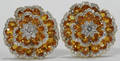 072041 SAPPHIRE  DIAMOND GOLD EAR CLIPS