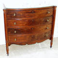 071028 SHERATON MAHOGANY BOWFRONT CHEST OF DRAWERS