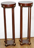 061049 REGENCY STYLE MAHOGANY TALL PLANT STANDS