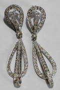 060019 DIAMOND  WHITE GOLD EARRINGS
