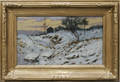 052037 FRANK J GIRARDIN OIL ON BOARD TWILIGHT