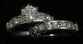 052057 105 CT DIAMOND ENGAGEMENT RING  WEDDING BAND