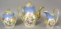 Paris or German porcelain 3pc tea service