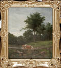 040032 THOMAS SIDNEY COOPER OIL ON CANVAS CATTLE