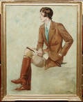 032040 JAMES MONTGOMERY FLAGG OIL ON BOARD