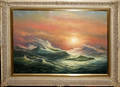 032030 LUDWIG MUNNINGER OIL ON CANVAS SEASCAPE
