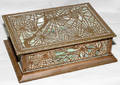 031005 TIFFANY STUDIOS BRONZE  GLASS BOX