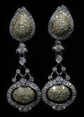 030004 TWO TONE 18 KT GOLD  317 CT DIAMOND EARRING