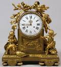 BEURDELEY A PARIS BRONZE CLOCK LATE 19TH C