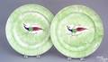 Pair of green spatter plates